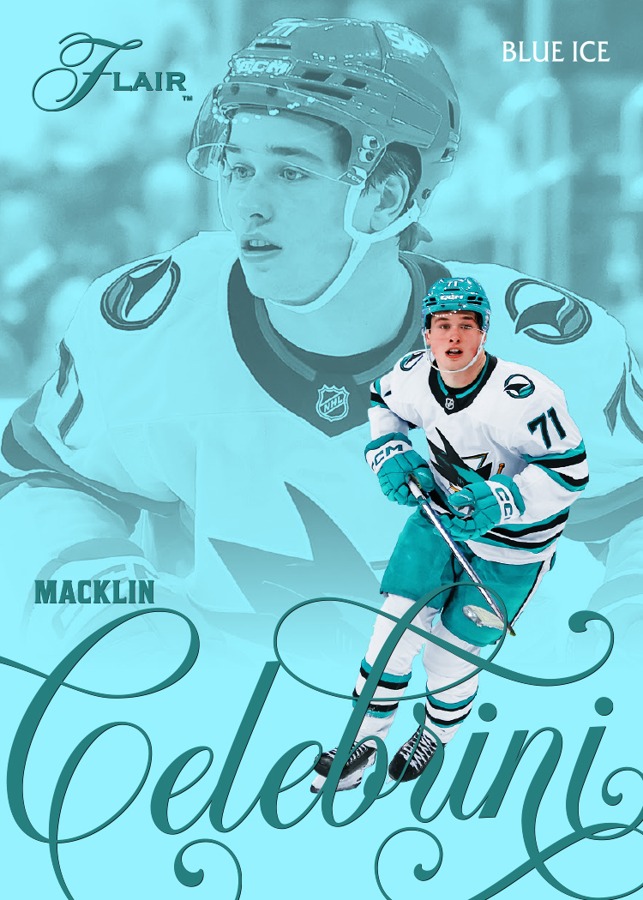 Macklin Celebrini — Blue Ice, manufacturer preview