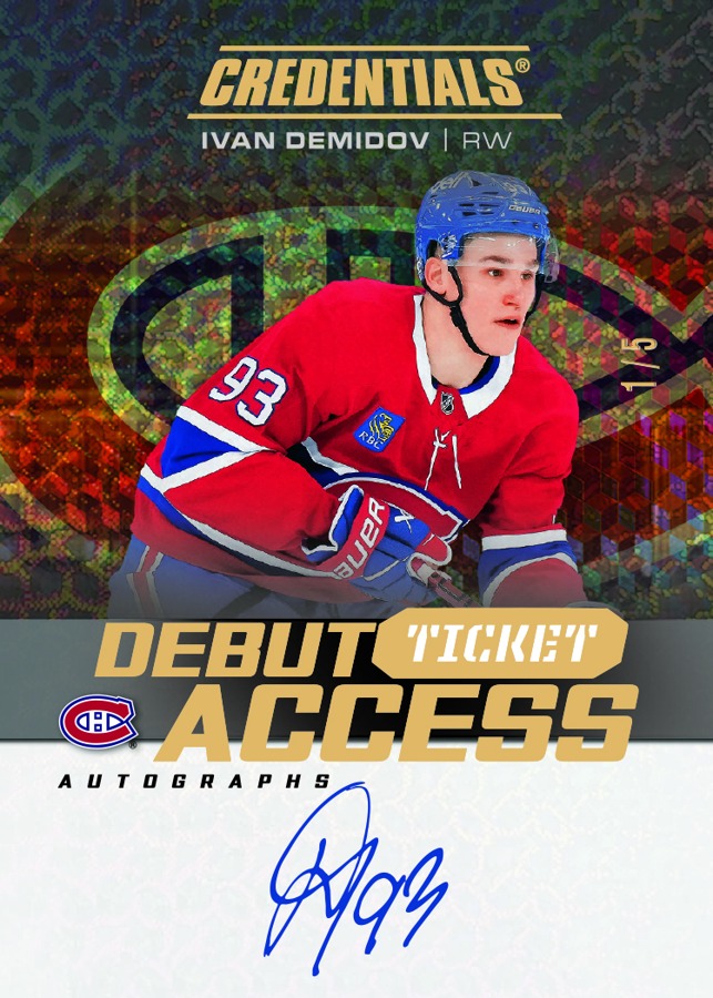 Ivan Demidov — Debut Ticket Access · Gold Autograph, manufacturer preview